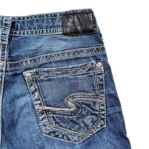 Silver Jeans Co Gordie Loose Straight Leg Blue Denim Mens 30x34